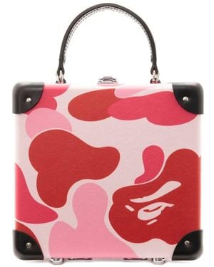 A Bathing Ape X Globe-Trotter Camouflage-Pattern Luggage - Pink