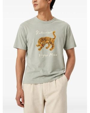 Visvim Tiger Graphic-Print T-Shirt - Natural