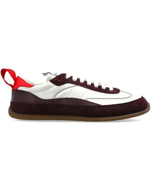 McQueen Ec1 Panelled Lace-Up Trainers - White
