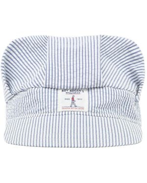 Engineered Garments Striped Seersucker Hat - Blue