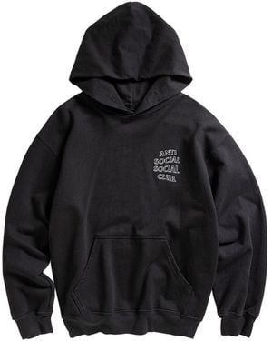 ANTI SOCIAL SOCIAL CLUB Logo-Embroidered Hoodie - Black
