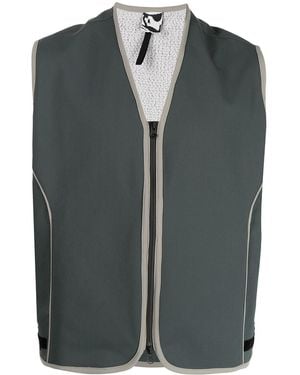 GR10K Sleeveless Zip-Up Gilet - Green