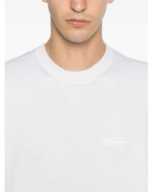 Givenchy Logo-Patch Crew-Neck Sweater - White
