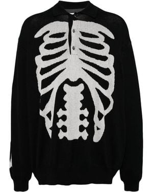 TAKAHIROMIYASHITA TheSoloist. Skeleton-Print Jumper - Black