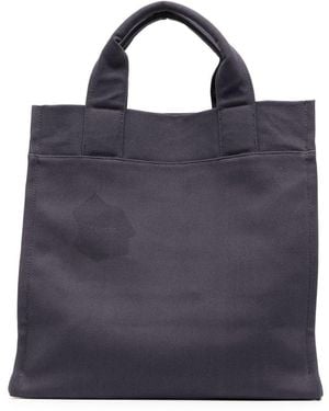 Objects IV Life Logo-Print Cotton Tote Bag - Blue