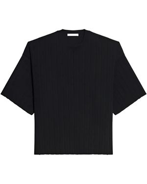 Helmut Lang Ribbed T-Shirt - Black