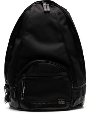 Porter-Yoshida and Co Logo-Patch Backpack - Black