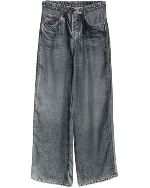 Pierre Louis Mascia Aloe Wide-Leg Silk Trousers - Black