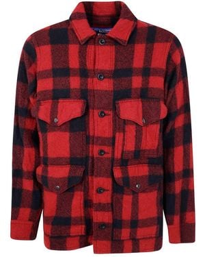 Junya Watanabe Checked Wool Shirt Jacket - Red