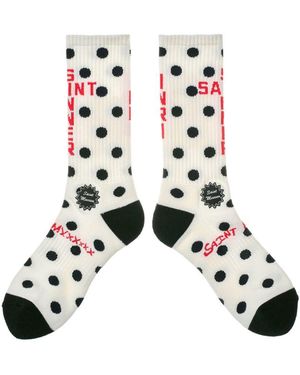 SAINT Mxxxxxx Polka-Dot Socks - White