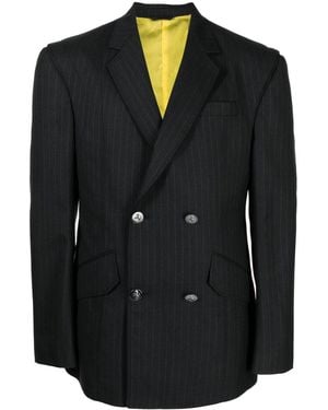 Ferrari Double-Breasted Virgin-Wool Blazer - Black