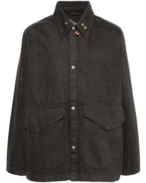 Objects IV Life Chore Organic Cotton Shirt Jacket - Black