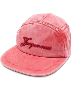 Jacquemus Embroidered Cotton Baseball Cap - Pink