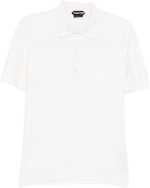 Tom Ford Piquet Polo Shirt - White