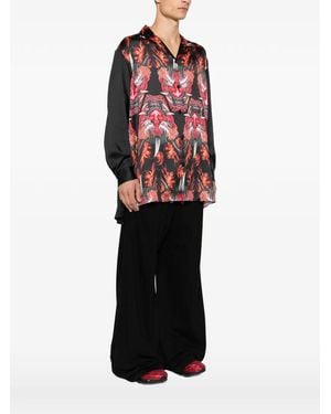 Y-3 Graphic-Print Button-Down Shirt - Red