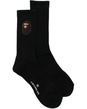 A Bathing Ape Ape-Head Socks - Black