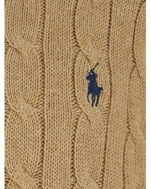 Polo Ralph Lauren Cable-Knit Zip-Up Hoodie - Natural