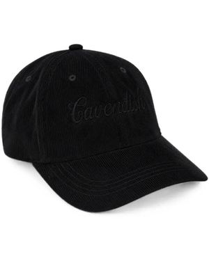 CAVENDISH® Logo-Embroidered Corduroy Baseball Cap - Black