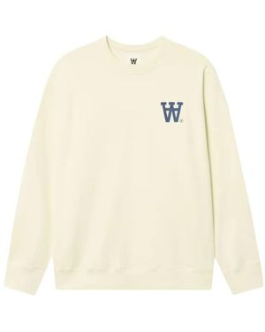WOOD WOOD Noel Logo Crew-Neck Sweatshirt - Natural