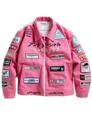 ANTI SOCIAL SOCIAL CLUB Patched Up Racing Jacket - Pink