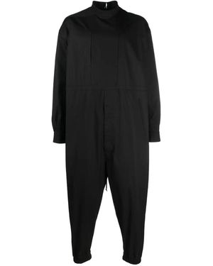 Rick Owens High-Neck Balloon-Fit Jumpsuit - Black