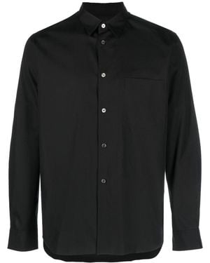 Comme des Garçons Patch-Pocket Cotton Shirt - Black