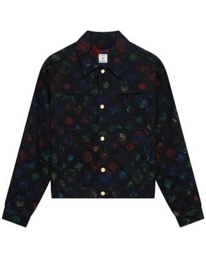 CASABLANCA Heatmap Denim Jacket - Black