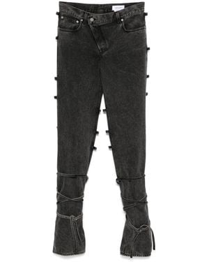 McQueen Tied Jeans - Black