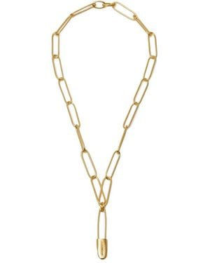 Undercover Safety-Pin Necklace - Metallic