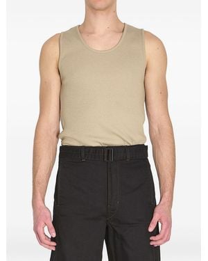 Lemaire Ribbed Tank Top - Blue