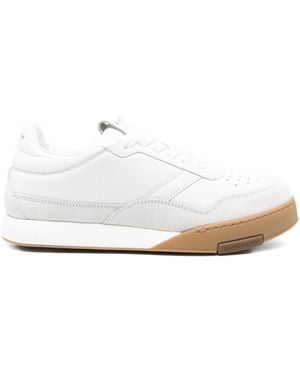 Givenchy Signature Leather Trainers With Bicolour Rubber Sole - White