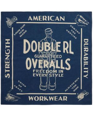 RRL Workwear Graphic-Print Scarf - Blue