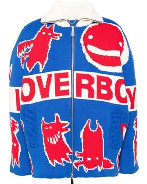 Charles Jeffrey Knitted Puffer Jacket - Red