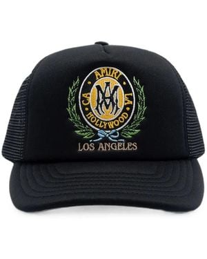 Amiri Logo-Embroidered Mesh-Panel Trucker Hat - Black