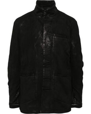 Boris Bidjan Saberi Mock-Neck Chest-Pocket Jacket - Black