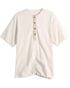 Ziggy Chen Henly-Neck T-Shirt - White