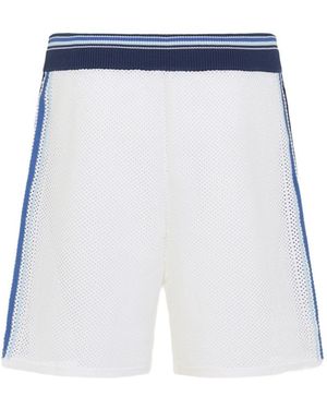 CASABLANCA Mesh Stripes Shorts - Blue