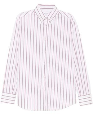 Brunello Cucinelli Striped Button-Down Shirt - White