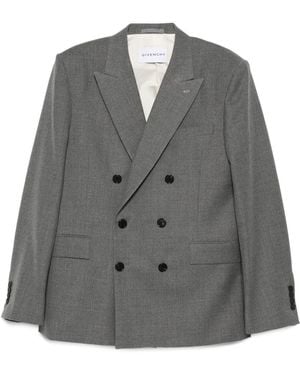Givenchy Peak-Lapel Wool Blazer - Grey