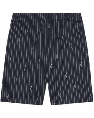 Lacoste Crocodile-Print Shorts - Blue