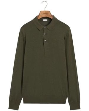 Caruso Long-Sleeve Polo Shirt - Grey