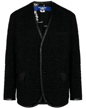 Junya Watanabe V-Neck Single-Breasted Jacket - Black