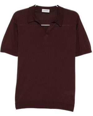 John Smedley Noah Skipper Collar Shirt - Brown