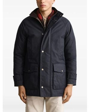 GANT Raglan-Sleeve Corduroy-Collar Jacket - Black