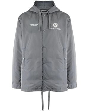 Undercover Illustration-Print Hooded Jacket - Grey