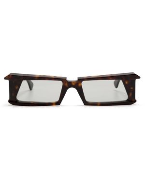 Kuboraum Tortoiseshell Sculpted-Frame Sunglasses - Multicolor