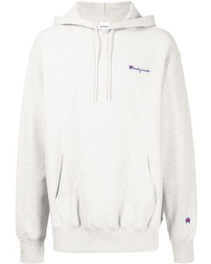 READYMADE Embroidered Logo Long-sleeve Hoodie - White