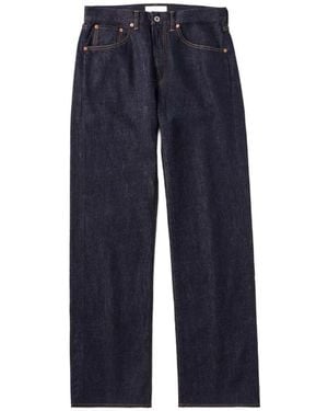 Japan Blue Jeans Jean Ample À Patch Logo - Blue