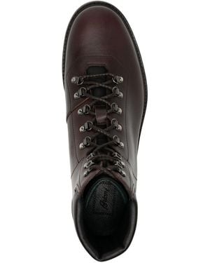 Brioni Oiled Leather Hiking Boots - Brown