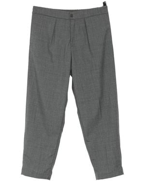 Kiton Pantalon À Taille Élastiquée - Gray